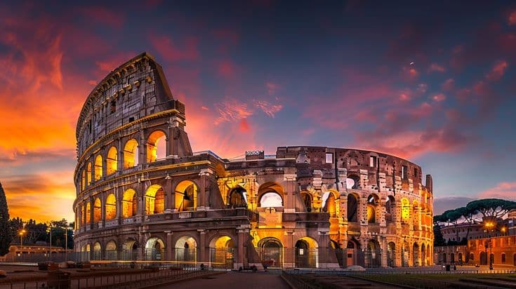 Historic European city architecture
