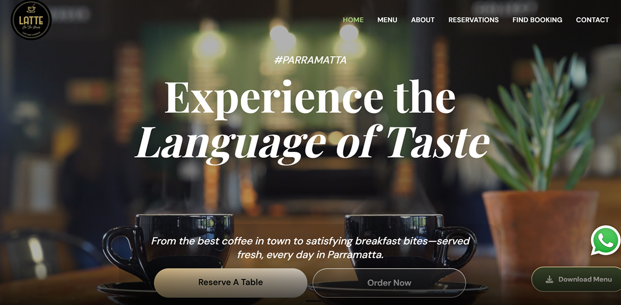 A café brand's digital home — built to feel as warm as the coffee.